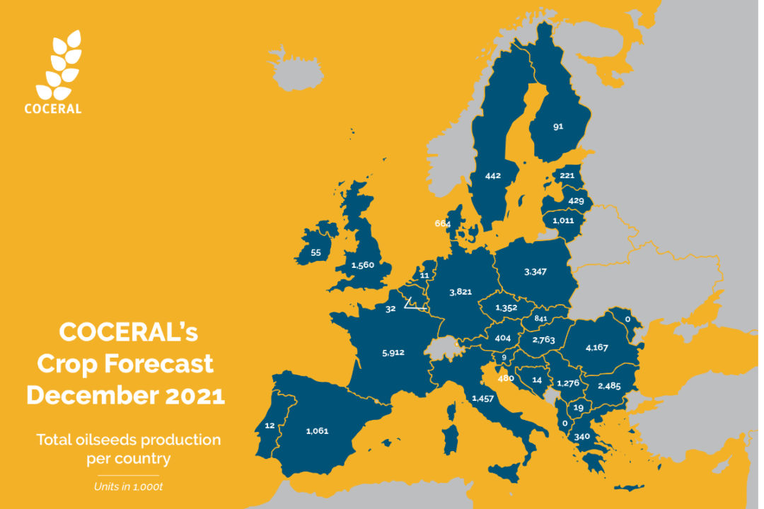 Coceral prevé una menor cosecha de trigo en la UE en 2022